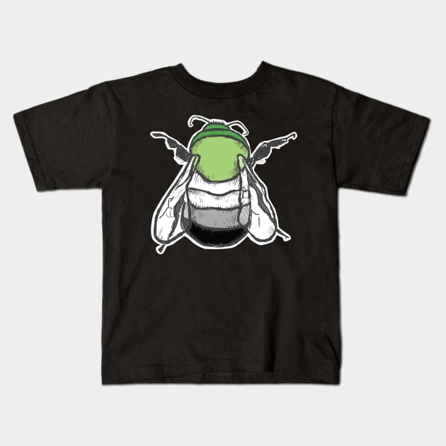 Aromantic Bee Kids T-Shirt by theartfulscientist